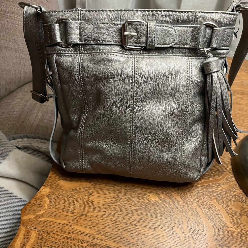 Poppie Jones Gray Crossbody Bag